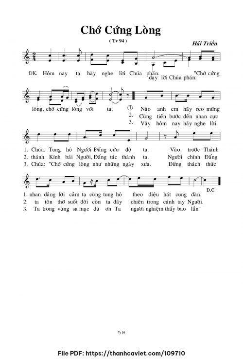 Chớ cứng lòng - Hải Triều - trang 1