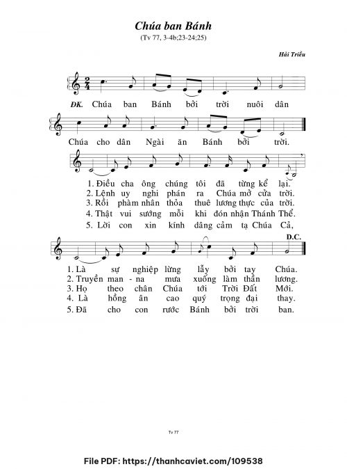 Chúa ban bánh - Hải Triều - trang 1