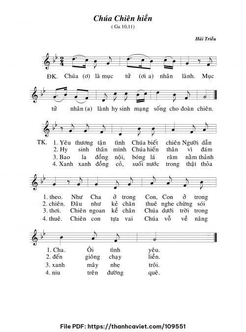 Chúa chiên hiền - Hải Triều - trang 1