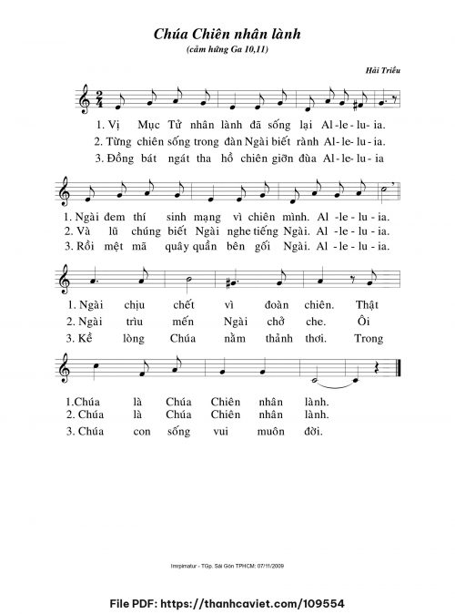 Chúa chiên nhân lành - Hải Triều - trang 1