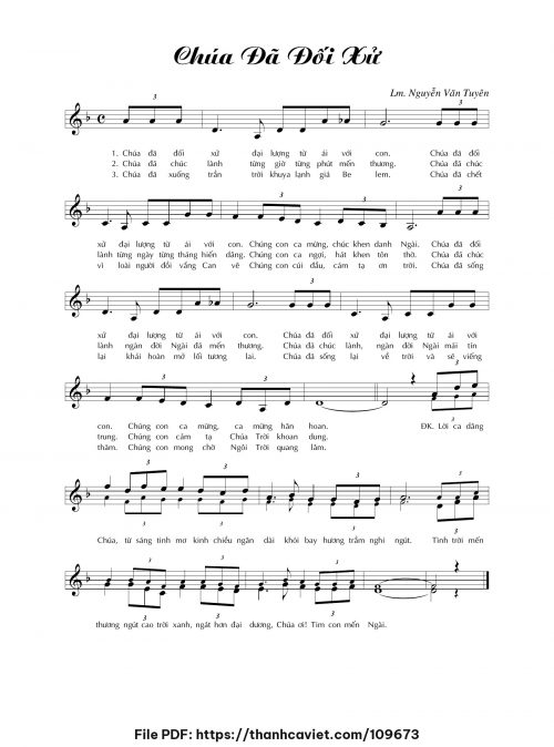 Chúa đã đối xử - Lm. Nguyễn Văn Tuyên - trang 1