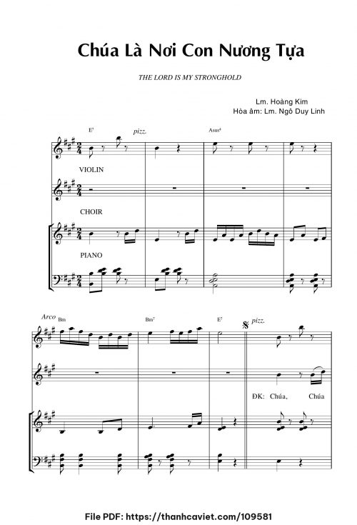 Chúa là nơi con nương tựa - Lm. Hoàng Kim - Ngô Duy Linh - trang 1