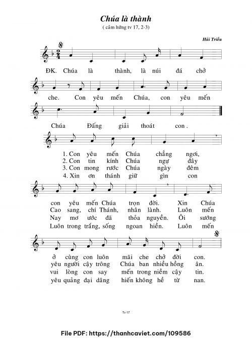 Chúa là thành - Hải Triều - trang 1