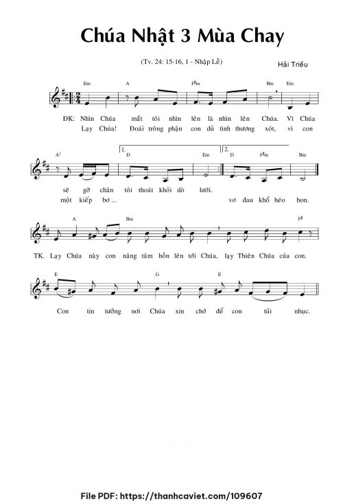 Chúa Nhật 3 Mùa Chay - Hải Triều - trang 1