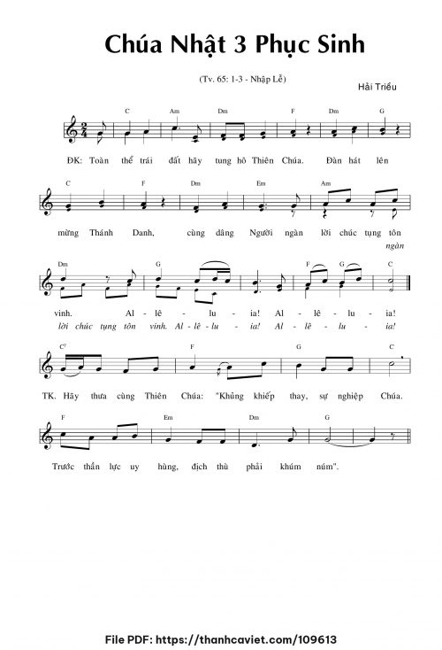 Chúa Nhật 3 Phục Sinh - Hải Triều - trang 1