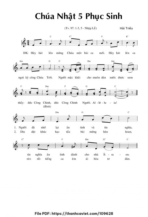 Chúa Nhật 5 Phục Sinh - Hải Triều - trang 1