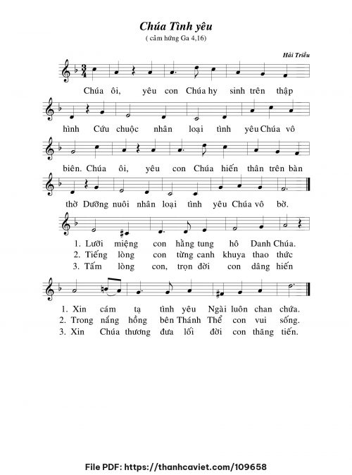 Chúa tình yêu - Hải Triều - trang 1
