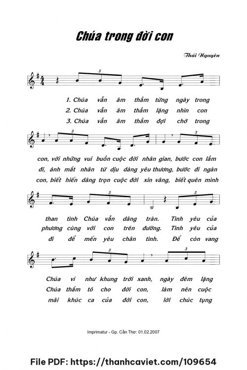 Chúa trong đời con - Lm. Thái Nguyên - trang 1