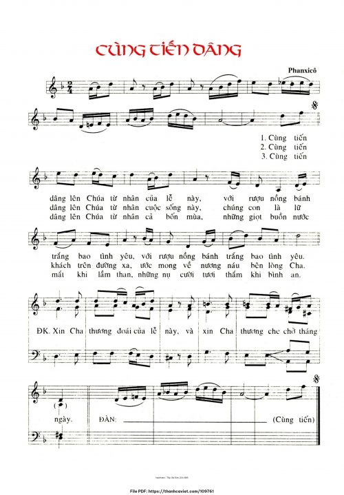 Cùng tiến dâng 2 - Phanxicô - trang 1