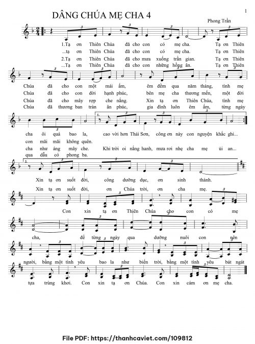 Dâng Chúa Mẹ Cha 4 - Lm. Phong Trần - trang 1
