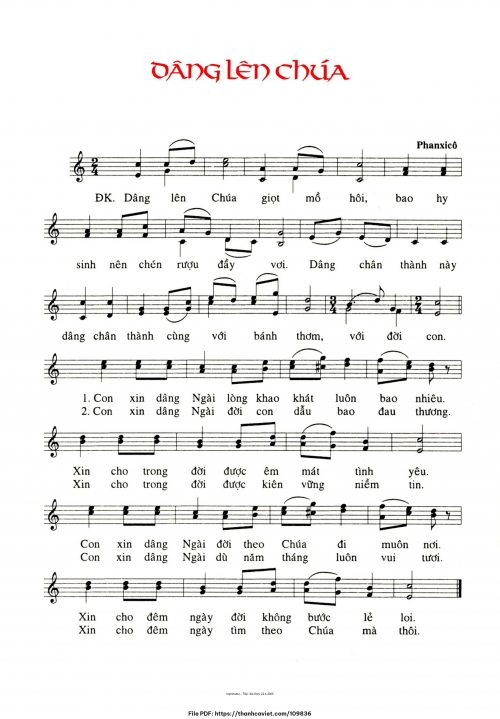 Dâng lên Chúa 2 - Phanxicô - trang 1