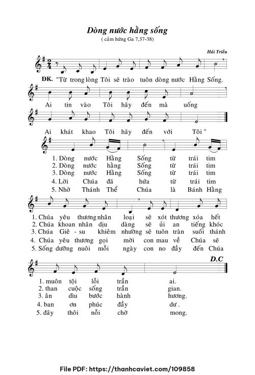 Dòng nước hằng sống - Hải Triều - trang 1