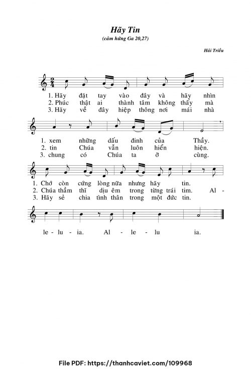 Hãy tin - Hải Triều - trang 1
