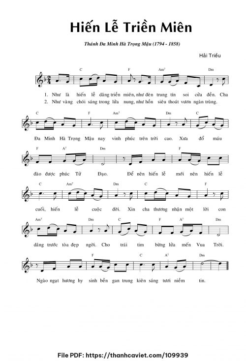 Hiến lễ triền miên - Hải Triều - trang 1