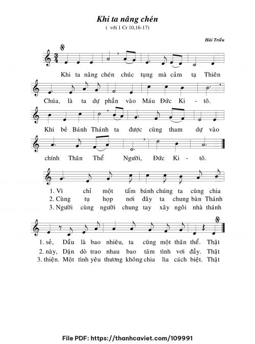 Khi ta nâng chén - Hải Triều - trang 1