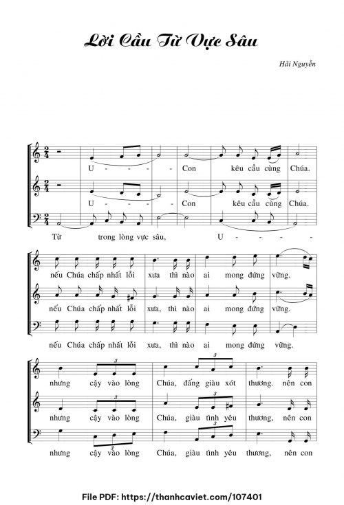 Lời cầu từ vực sâu - Hải Nguyễn - trang 1