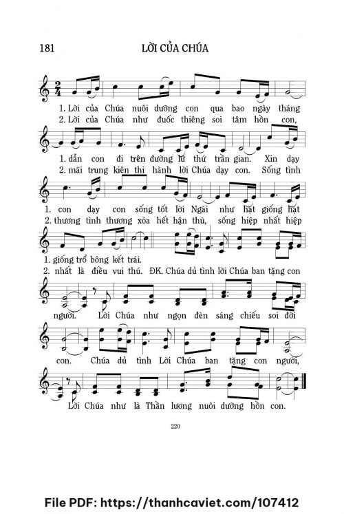 Lời của Chúa 1 - Lm. Mi Trầm - trang 1