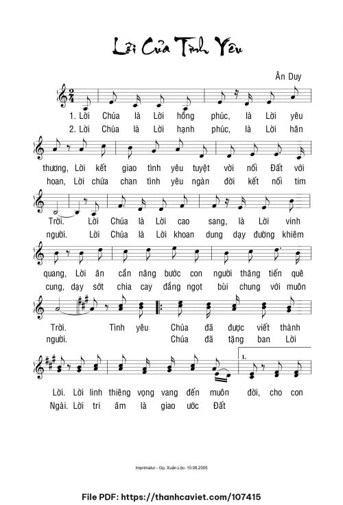 Lời của tình yêu - Ân Duy - trang 1