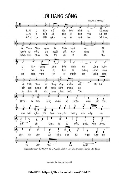 Lời hằng sống - Nguyên Nhung - trang 1
