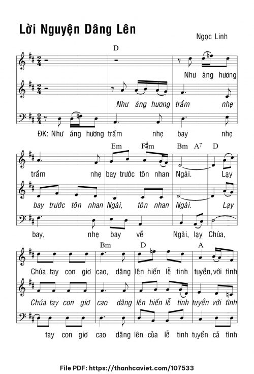 Lời nguyện dâng lên - Ngọc Linh - trang 1