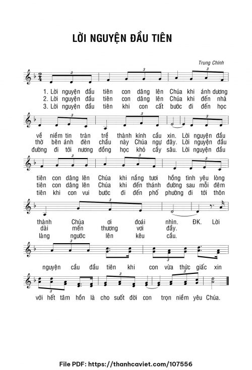 Lời nguyện đầu tiên - Trung Chính - trang 1