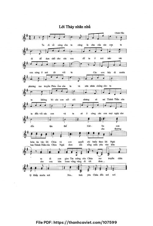 Lời Thầy nhắn nhủ - Chính Tâm - trang 1