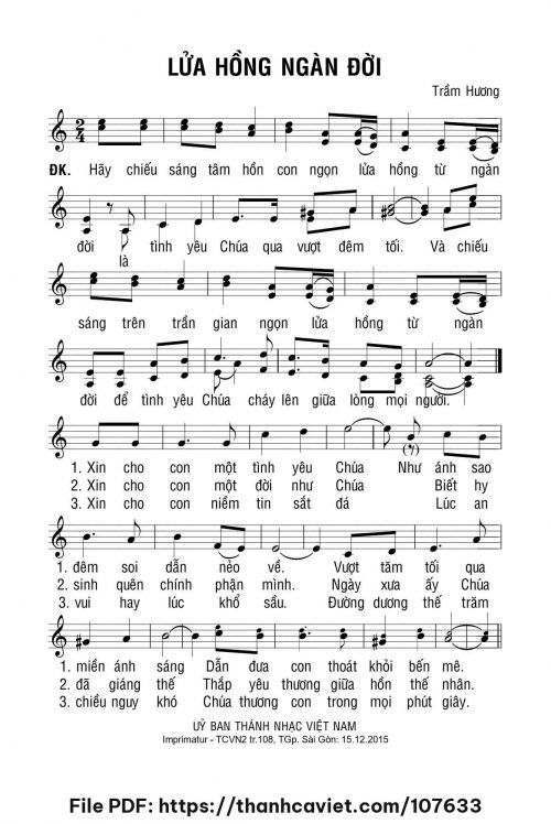 Lửa hồng ngàn đời - Sr. Trầm Hương - trang 1