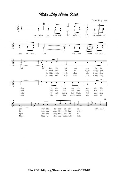 Mặc lấy Chúa Kitô - Lm. Oanh Sông Lam - trang 1