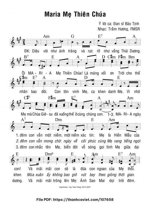 Maria Mẹ Thiên Chúa - Sr. Trầm Hương - trang 1