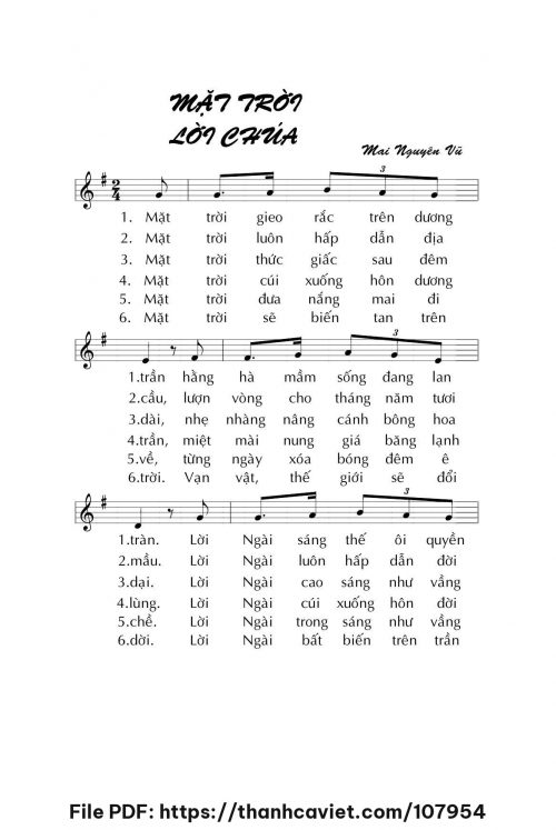Mặt trời Lời Chúa - Mai Nguyên Vũ - trang 1