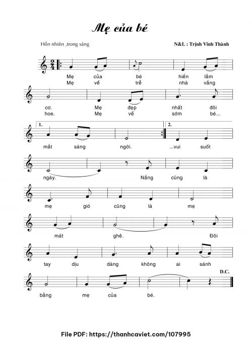 Mẹ của bé - Trịnh Vĩnh Thành - trang 1