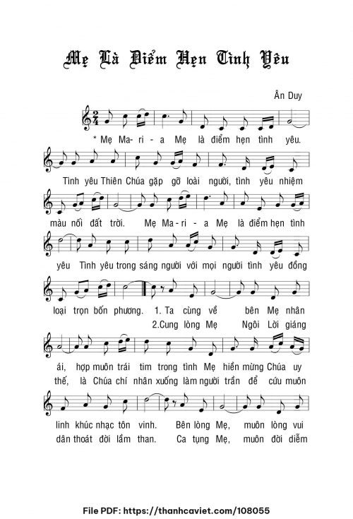 Mẹ là điểm hẹn tình yêu - Ân Duy - trang 1