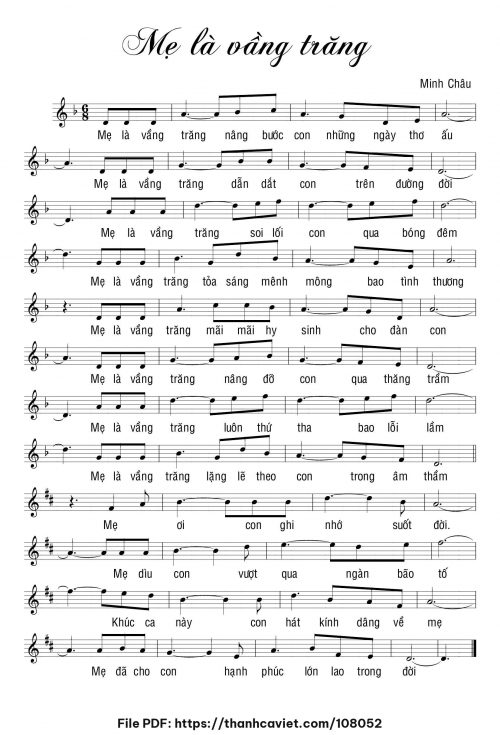 Mẹ là vầng trăng - Minh Châu - trang 1