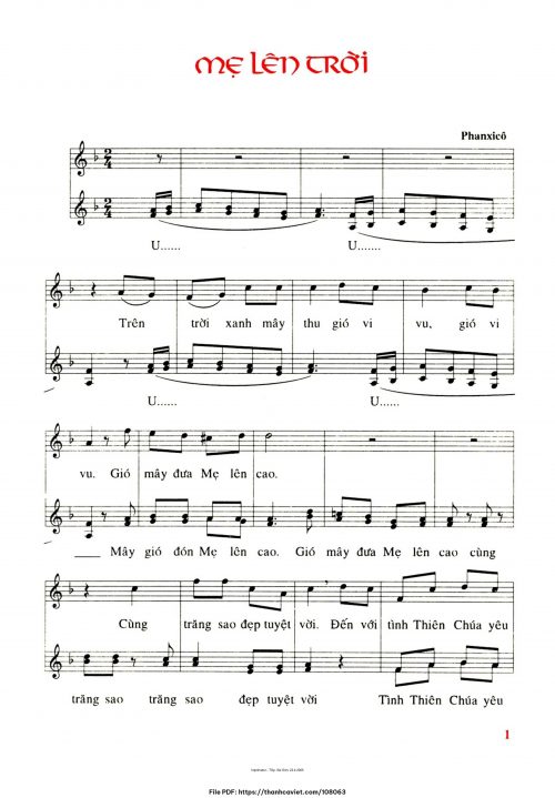 Mẹ lên trời 1 - Phanxicô - trang 1