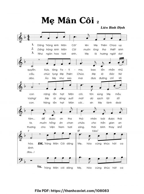Mẹ Mân Côi 2 - Liên Bình Định - trang 1