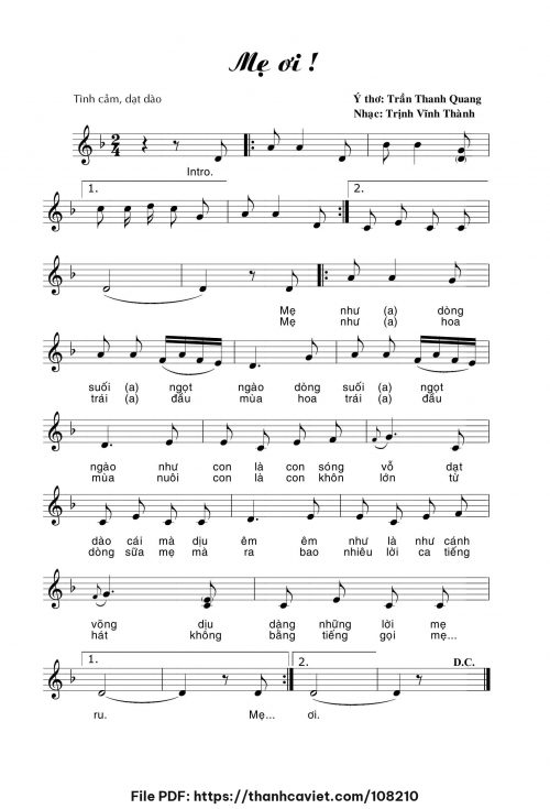 Mẹ ơi! - Trịnh Vĩnh Thành - trang 1