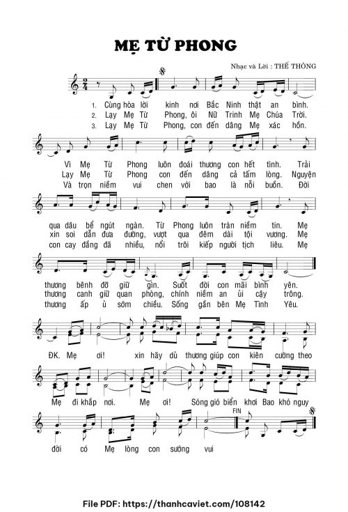 Mẹ Từ Phong - Thế Thông - trang 1