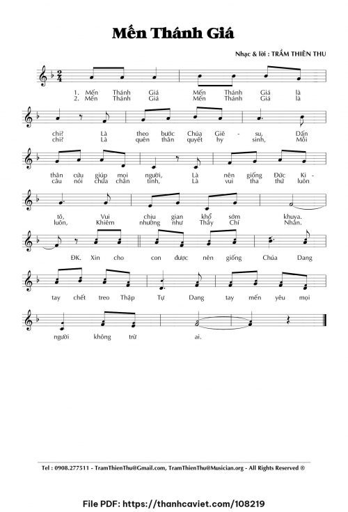 Mến Thánh giá - Trầm Thiên Thu - trang 1