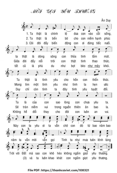 Mời gọi yêu thương - Ân Duy - trang 1