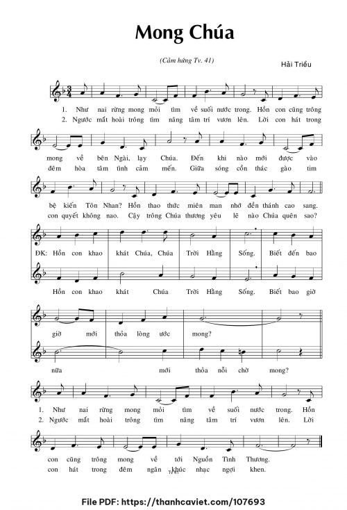 Mong Chúa - Hải Triều - trang 1