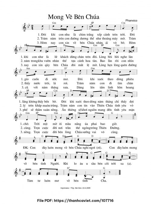 Mong về bên Chúa - Phanxicô - trang 1