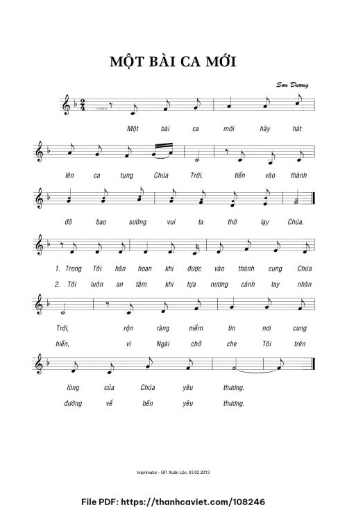Một bài ca mới - Sơn Dương - trang 1