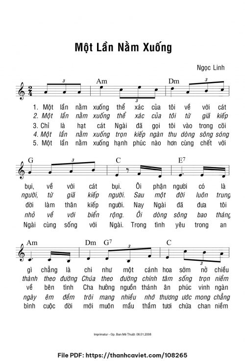 Một lần nằm xuống - Ngọc Linh - trang 1