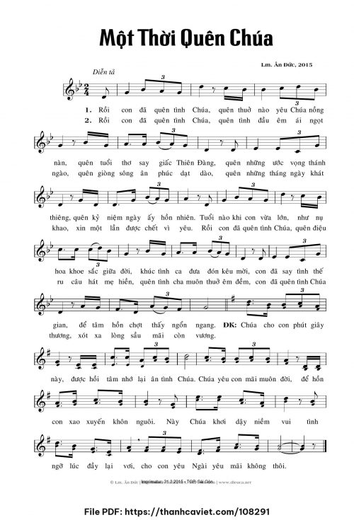 Một thời quên Chúa - Lm. Ân Đức - trang 1