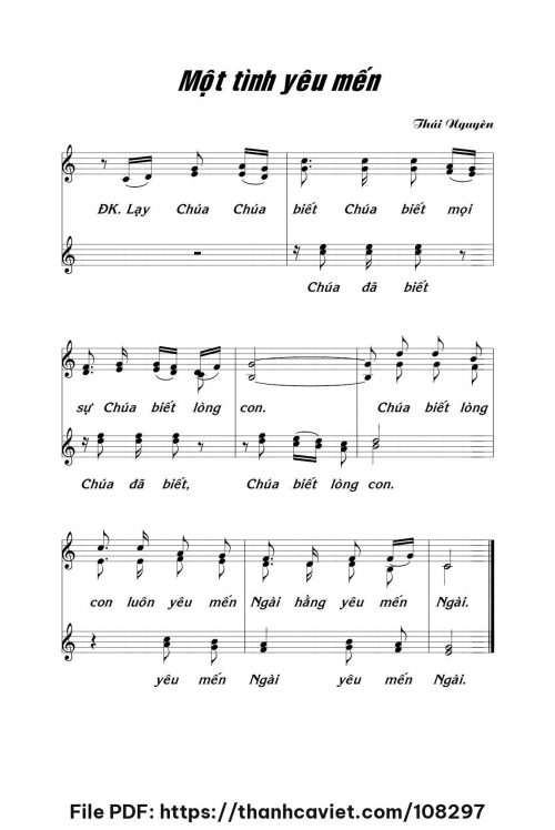 Một tình yêu mến - Lm. Thái Nguyên - trang 1