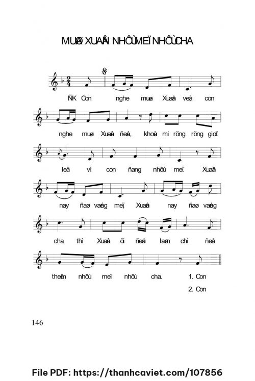 Mùa xuân nhớ mẹ cha - Lm. Nguyễn Duy - trang 1