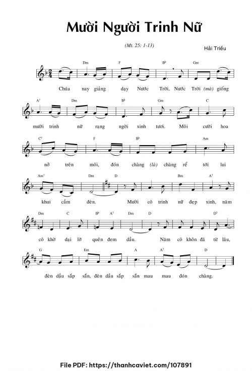 Mười người trinh nữ - Hải Triều - trang 1
