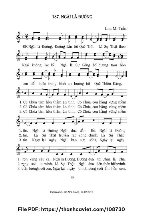 Ngài là Đường - Lm. Mi Trầm - trang 1