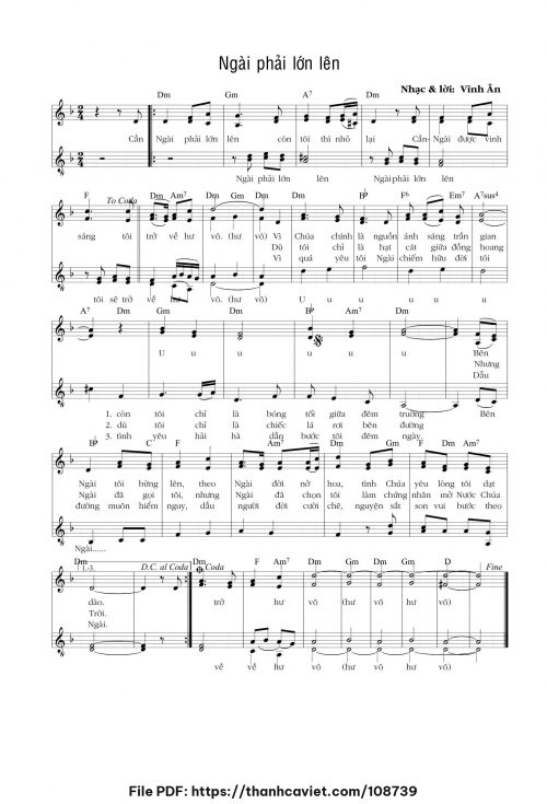 Ngài phải lớn lên - Vĩnh An - trang 1