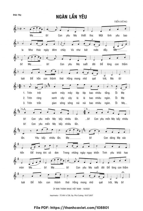 Ngàn lần yêu - Lm. Tiến Dũng - trang 1